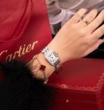 Cartier Stainless Steel 24MM Case Woman White With Diamond Watch wholesale cartier glasses
